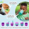 321 Grow Easy Learn Drink and Snack Set  Baby + Toddler Silicone Learning Cup & Snack Set, Training Cup for Straw and Open Cup Independence  Dishwasher Safe (Plum) view 3