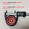 4 Packs 65mm Rubber Tire Metal Wheel Rim 12mm Hex Adapter RC Car Upgrade Parts, High Grip, Compatible with Hyper Go MJX 1/14 14301 14302 RC Car (Red) view 2