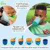 321 Grow Easy Learn Drink and Snack Set  Baby + Toddler Silicone Learning Cup & Snack Set, Training Cup for Straw and Open Cup Independence  Dishwasher Safe (Ocean) view 3