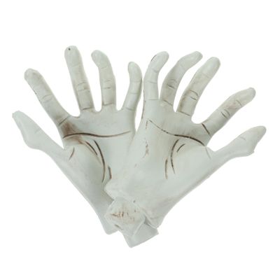 Didiseaon 1pair Realistic Skeleton Hand Halloween Decor Ghost Hand Props for Haunted House Spooky Atmosphere for Parties and Costumes