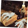 Didiseaon 1pair Realistic Skeleton Hand Halloween Decor Ghost Hand Props for Haunted House Spooky Atmosphere for Parties and Costumes view 2