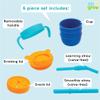 321 Grow Easy Learn Drink and Snack Set  Baby + Toddler Silicone Learning Cup & Snack Set, Training Cup for Straw and Open Cup Independence  Dishwasher Safe (Midnight) view 2