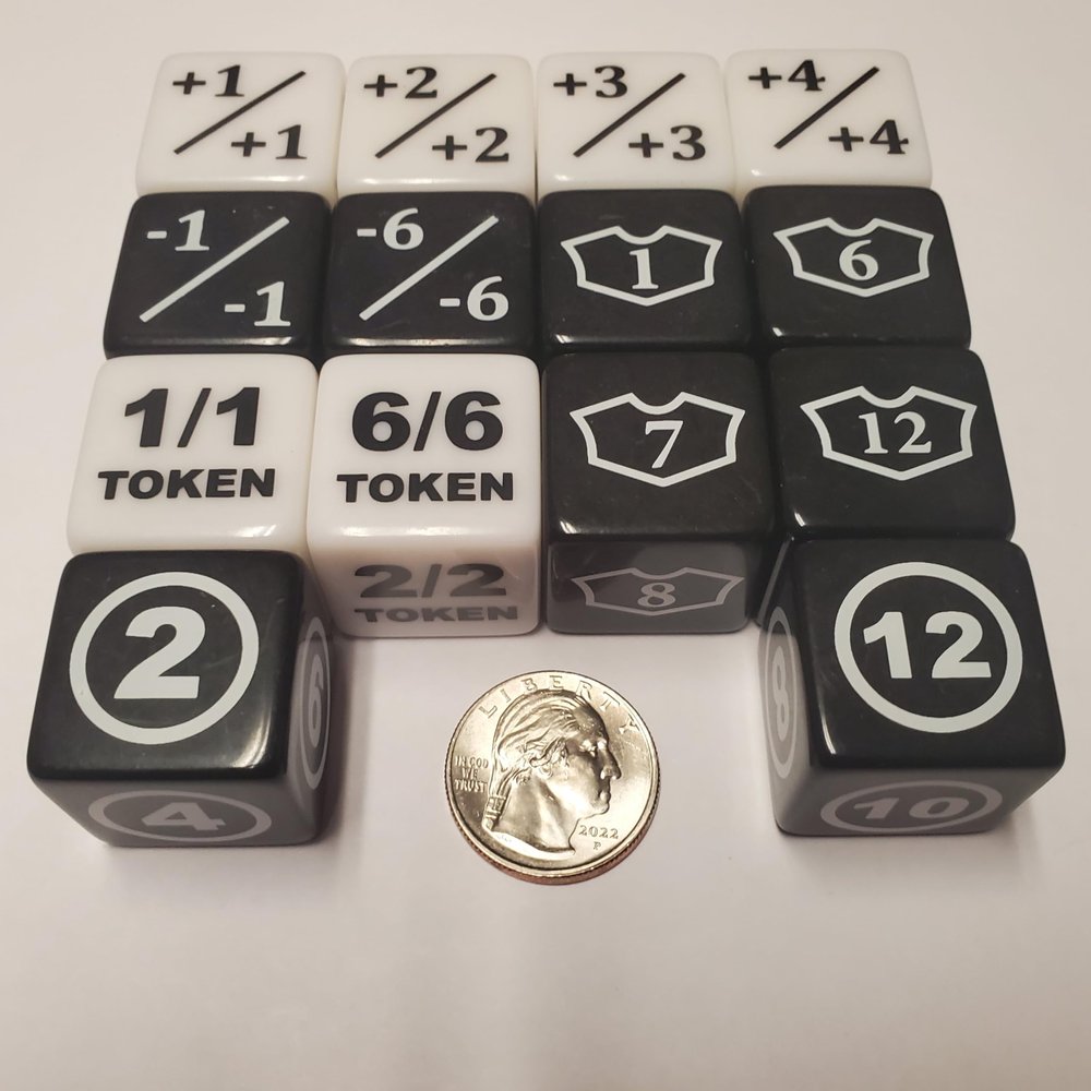 14 Piece Oversized 25mm Counter Commander Set Compatible with Magic: The Gathering