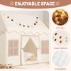 Senodeer Kids Play Tent Indoor: with Mat, Tassel Garland, Star Lights - Girl Tent Indoor Playhouse for Kids Toys for Boy Girl Birthday Gift view 2