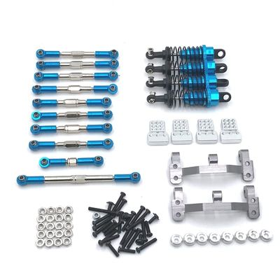 DAYUDDRICAR for WPL RC Car Part, for WPL RC Car Kit Metal Upgrade Adjustable Tie Rod Shock Absorber Tie Rod Mount Spare Part for WPL C14 / C24 / B14 / B24 RC Car Accessories Parts (Color : Sky Blue)