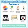 Dulsaera Montessori Toys 7 in 1 Learning Educational Set Newborn Toys, Rainbow Ball, Baby Black and White Books, Tissue Box Toy, Spinning Drum, Rattle Toy view 2