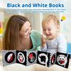 Dulsaera Montessori Toys 7 in 1 Learning Educational Set Newborn Toys, Rainbow Ball, Baby Black and White Books, Tissue Box Toy, Spinning Drum, Rattle Toy view 3