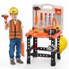 Kids Tool Bench -Toy Workbench with Electric Drill Toy Tool Accessories and Construction Vest 91pcs Toddler Tool Bench,Pretend Play Learning Toy Tool Bench for Kids Ages 3-5,4-8 view 1
