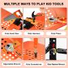 Kids Tool Bench -Toy Workbench with Electric Drill Toy Tool Accessories and Construction Vest 91pcs Toddler Tool Bench,Pretend Play Learning Toy Tool Bench for Kids Ages 3-5,4-8 view 4
