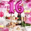 YFHVJTKO 15th Birthday Decorations Party Supplies,16 Pcs 40inch Number 15 Rose Red Balloons set,15th Foil Mylar Balloons Latex Balloon Decoration,15th Party Balloons,15th Anniversary Party Decorations view 3