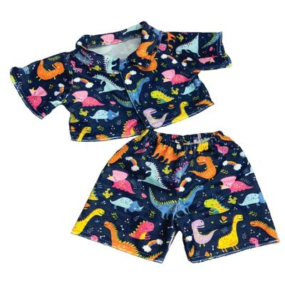 Diggin' Dinos Pajamas for 610 inch Stuffed Animals  Plush Toy Dino PJ Outfit for Teddy Bears, Soft Dinosaur Themed Sleepwear Clothes, Adorable Dress Up Costume for Kids Pretend Play and Gift