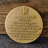 Saint Michael Guardian Challenge Coin Antique Gold Christian Lucky Coin with Psalm 91:10-11 Bible Verses Gift (Single Coin) view 2