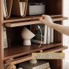 4-Level Acrylic Display Cabinet, Transparent Display Case with Flip Up Door, Curio Cabinet, Countertop Showcase for Collectible Mini Action Figure, Dustproof Storage Showcase(Brown,60*30*142cm) view 3