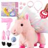 HCdoujoy Pink Unicorn Toys for Girls Toy Set Singing Walking Electronic Plush Unicorns with Control Leash, Pretend Dress Up Animated Stuffed Unicorn Gift for KidsToddler Kids 3 4 5 6 Years view 1