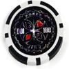 Yarsanor Poker Casino Games Chips Set, ABS Poker Metal Coins Poker Set, Texas Holdem Blackjack Games Cards for Playing Game Family Friends Party (Size : 25PCS $100) view 1
