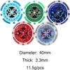 Yarsanor Poker Casino Games Chips Set, ABS Poker Metal Coins Poker Set, Texas Holdem Blackjack Games Cards for Playing Game Family Friends Party (Size : 25PCS $10000) view 3