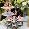 24 Pack Breast Cancer Awareness Cupcake Toppers Glitter Pink Ribbon Fight Beliveve Hope Cupcake Picks for Believe Hope Pink Ribbon Party Cake Decorations Supplies view 3