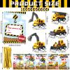 Libima 30 Set Valentine's Day Construction Vehicle Truck with Greeting Cards, 3D Construction Vehicle Toys and Happy Valentines Cards Classroom Exchange Gifts Prizes Party Favor for Kids view 2