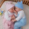 ADFO Lifelike Reborn Baby Dolls Twins, 17 inch Soft Vinyl Baby Dolls Realistic Newborn Real Life Baby Boy Girl Dolls with Clothes and Toy Gift for Kids Age 3+ view 1