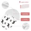 vvfelixl Baby Burp Cloths Border Collie Black Baby Newborn Cotton Burping Cloths Set Baby Washcloths 4 Pack view 3