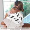 vvfelixl Baby Burp Cloths Border Collie Black Baby Newborn Cotton Burping Cloths Set Baby Washcloths 4 Pack view 4