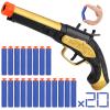 Pirate Toys Foam Blaster for Boys 3-5, Pirate Flintlock Pistol Toy with 20pcs Soft Foam Darts, Halloween Pirate Costume Accessory for Kids, Buccaneer Pirate Toy Gun Gift for 3 6 5 6 7 8 Years Old Kid view 2