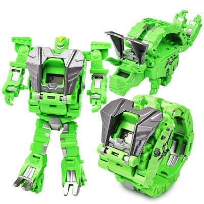 Tiydiygo Transformer Dinosaur Watch Robot Toys,Deformation Electronic Watch Dinosaur Animal Robot Action Figure Toys for Adult Kids Boys Girls (Green)