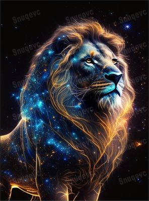 1000 Piece Adult Jigsaw Puzzle - CConstellation Leo Wooden Rounded Corner Multi-Color Jigsaw Puzzle, Zero Dust Easy Storage, DIY Unique Decorative Gifts for Beginners