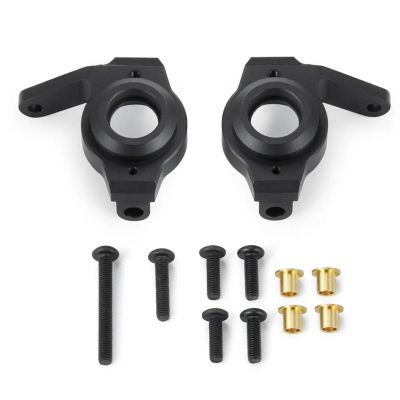 DAYUDDRICAR For SCX10 II 1/10 Part, for SCX10 II 1/10 RC Car Alloy Metal Front Steering Knuckles Replacement RC Car Steering Upgrade Part for SCX10 II 90046 1/10 RC Crawler Truck Car Model Accessories