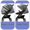 Wanderbaby Mosquito Net - Universal Stroller Netting - Double Zipper Design view 4