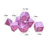 harayaa 7 Pieces Polyhedral Dice Set Multi Sides Dices Game Dices Resin Dices Counting Dices Acrylic Structure Suitable for Classroom Role Playing Par, Pink view 3