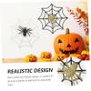 ABOOFAN 1set Halloween Spider Webs Decoration Scary Cobwebs and Spiders for Home Kitchen and for Unforgettable Halloween Memories view 2