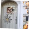 ABOOFAN 1set Halloween Spider Webs Decoration Scary Cobwebs and Spiders for Home Kitchen and for Unforgettable Halloween Memories view 4
