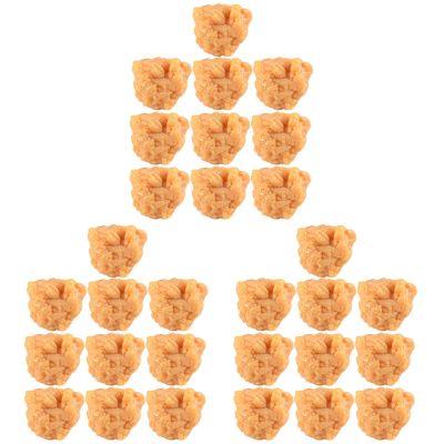 Abaodam Simulated Chicken Popcorn Props Small Realistic Fried Chicken Models for Kitchen Display Restaurant Decor Photo Props Pretend Play Food Toys
