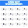 16 Pack Fidget Spinner Bearing and Cap Replacement Set, Chrome Steel Bearing Balls, High Speed 13mmx7mmx4mm Bearings Single Sealed Small Bearings for Fidget Spinner, for Adults Only view 3