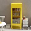 AirAds Dollhouse 1:12 scale dollhouse Miniature refrigerator and side cart (1 blue refrigerator) view 1