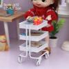 AirAds Dollhouse 1:12 scale dollhouse Miniature refrigerator and side cart (1 blue refrigerator) view 2