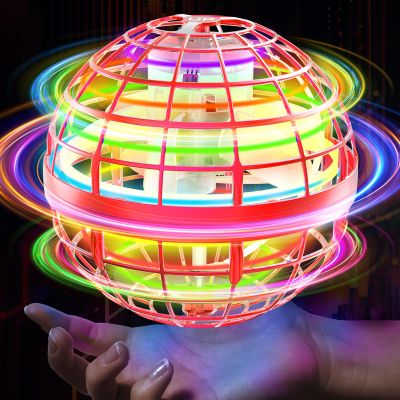 Fesbt Flying Orb Ball 2025 Boomerang Hover Ball Galatic Fidget Spinner Mini Drone Cool Toys Birthday Gift Ideas for 6 7 8 9 10+ Year Old Boys Girls Teens Indoor Outdoor (Red)