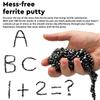 Luckyrao Ferrite Putty Black Over 500 Weak Magnetic Ferrite Stones, Satisfying Magnet Rocks Desk Toys for Office and Fidget Toys for Adults (Black) view 2