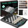 Talking Chess Academy Electronic Chess Set, Magnetic Computer Chess Game with Interactive Teaching System for Beginners, Advanced AI for Improving Players, Perfect for Kids & Adults, Simple and Noble view 1