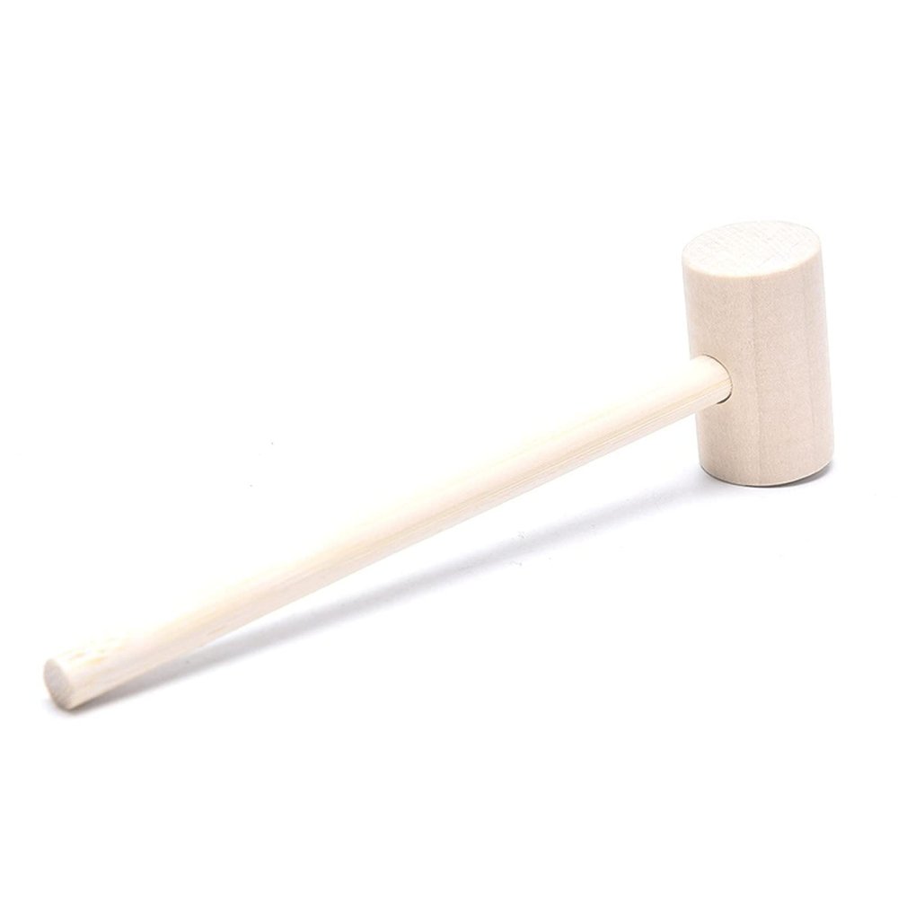INLIMA Hammer Solid Wood Mini Hammers Hitting Hammer Cake Mallet Toy (Round)