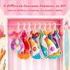 Toi Dress Up Paper Doll with Wardrobe Storage Box, Reusable Paper Doll Playset for Girls Ages 4-7, DIY Dress Up Game Set with Stickers and Costumes view 3