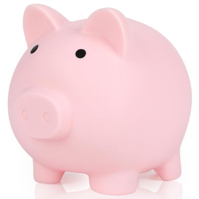 H&W Mini Piggy Bank, Plastic Coin Bank, Unbreakable Money Banks, Cute Piggy Banks for Kids, First Money Box, Best Birthday Gifts Home DecorationPink