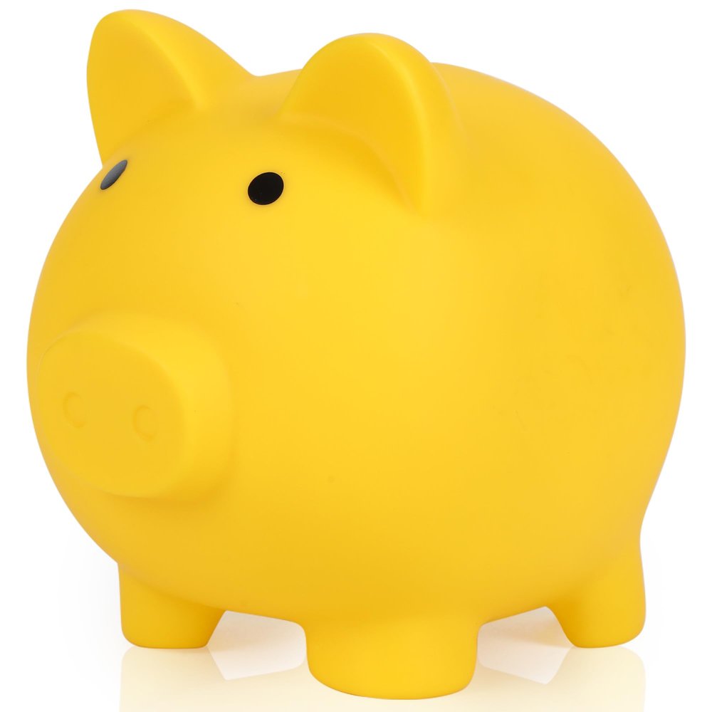 H&W Mini Piggy Bank, Plastic Coin Bank, Unbreakable Money Banks, Cute Piggy Banks, Best Birthday Gifts Home DecorationYellow