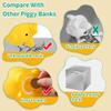 H&W Mini Piggy Bank, Plastic Coin Bank, Unbreakable Money Banks, Cute Piggy Banks, Best Birthday Gifts Home DecorationYellow view 4