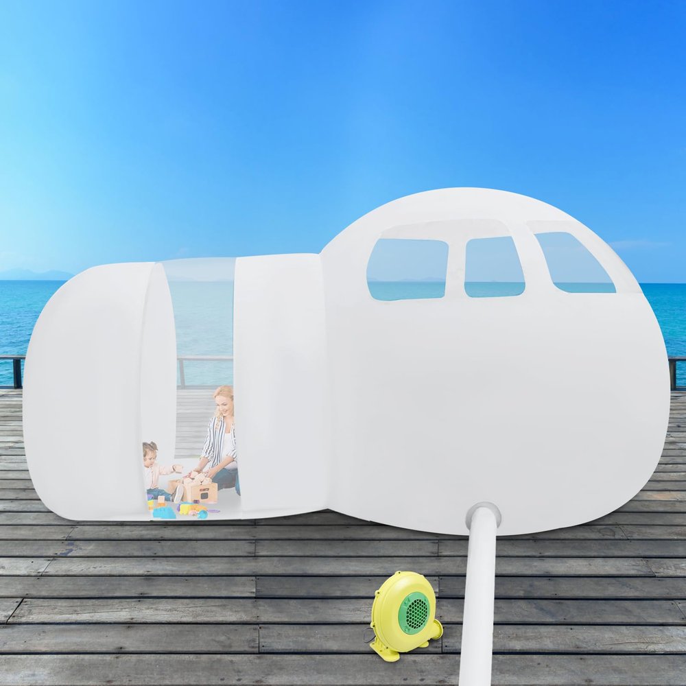 Inflatable Bubble House, Clear Inflatable Bubble Tent Dome with Blower, Luxury 9.8ft Diameter Bubble House & 6.5ft Channel Perfect for Outdoor Backyard Festival Party
