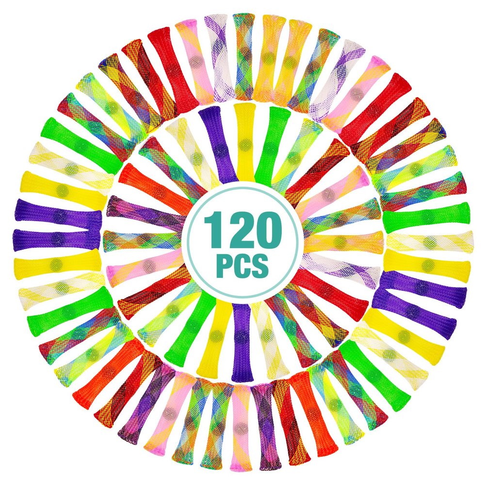 YUQILIN 120 PCS Fidget Toys Marble Mesh Fidget Toys Bulk, Stress Relief Sensory Colorful Fidget Toy Set for Adults with ADHD ADD OCD Autism for Anti-Anxiety Enhance Focus