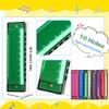 8 Pcs Metal Harmonica 10 Hole 10 Tones Titanium Color Harmonica Toys for Kids Beginners Early Education Musical Instruments Birthday Gift view 2