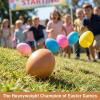 LovesTown 8PCS Easter Wooden Fake Eggs, Chicken Faux Eggs for Painting Food Pretend Play view 3