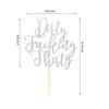 Arthsdite Dirty Thirty Cake Topper - 30th Birthday Cake Topper, Dirty Thirty Birthday Cake Decorations, Happy 30th Birthday Party Decorations Supplies - Silver Glitter view 2
